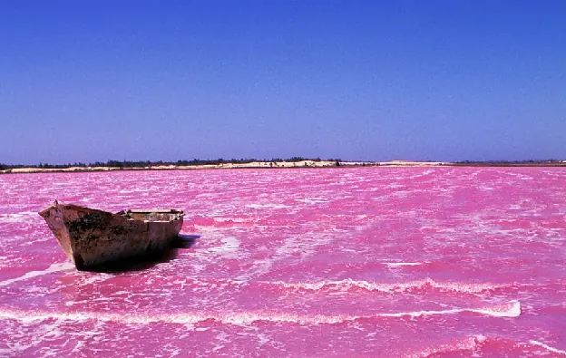 Lac Rose, the Pink Lake, Senegal